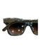 Stella McCartney Brown Plastic Tinted Wood Style Wide Band Sunglasses Brown