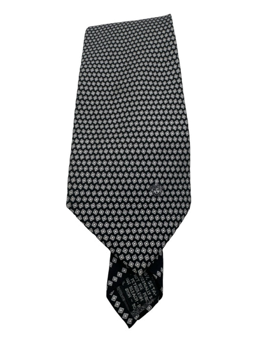 Versace Black & White Silk Dots Men's Ties