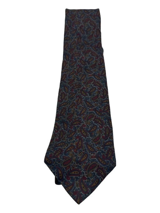 Dior Red & Blue Silk Paisley Men's Ties