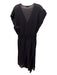 IRO Size 36 Black Cotton Blend Sheer Layered V Neck drop shoulder Dress Black / 36