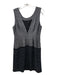 theysken's theory Size 6 Black & White Cotton Blend Heathered tweed V Back Dress Black & White / 6