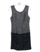 theysken's theory Size 6 Black & White Cotton Blend Heathered tweed V Back Dress Black & White / 6