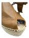 Celine Shoe Size 41 Brown & Tan Leather Upper Ankle Buckle Peep Toe Espadrille Brown & Tan / 41