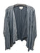 Alexis Size L Blue & Silver Polyester Shimmer Open Front Zip Wrist Cardigan Blue & Silver / L