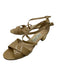 Jimmy Choo Shoe Size 38.5 Beige Patent Leather Criss Cross Ankle Buckle Sandals Beige / 38.5