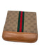 Gucci Brown, Green, Red Coated Canvas & Leather Micro Guccissima Bi-Fold Wallets Brown, Green, Red