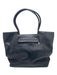 Tumi Black Leather Two Handle Tote Zip Top Feet Bag Black / M