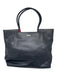 Tumi Black Leather Two Handle Tote Zip Top Feet Bag Black / M