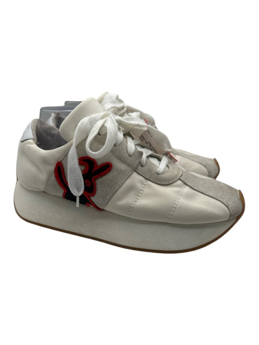 Marni Shoe Size 45 White & Red Synthetic Solid Sneaker Men's Shoes 45