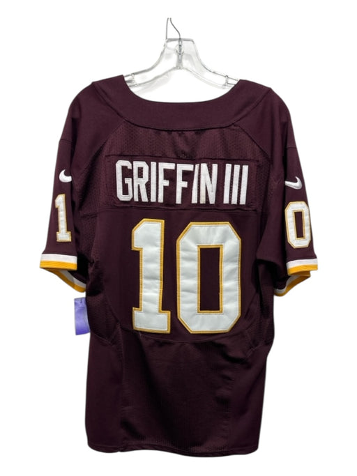 Nike Size 40 Dark Red Synthetic Mesh Athleisure Men's Short Sleeve Dark Red / 40