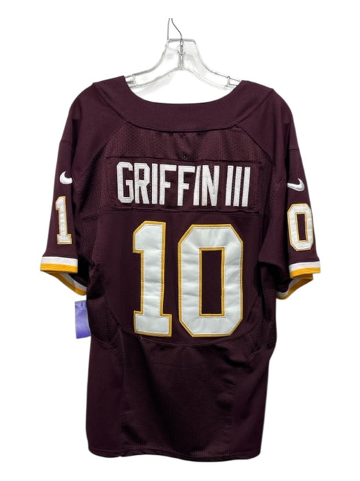 Nike Size 40 Dark Red Synthetic Mesh Athleisure Men's Short Sleeve Dark Red / 40