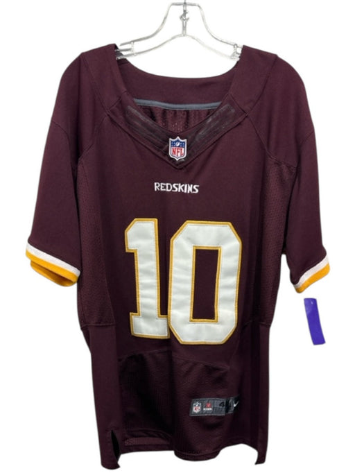 Nike Size 40 Dark Red Synthetic Mesh Athleisure Men's Short Sleeve Dark Red / 40