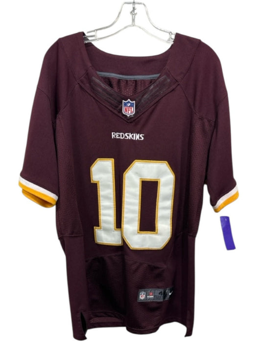 Nike Size 40 Dark Red Synthetic Mesh Athleisure Men's Short Sleeve Dark Red / 40