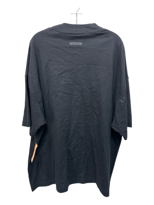 Essentials Size M Black Cotton Blend logo T shirt Crew Men's Short Sleeve Black / M