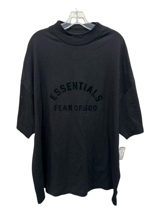 Essentials Size M Black Cotton Blend logo T shirt Crew Men's Short Sleeve Black / M