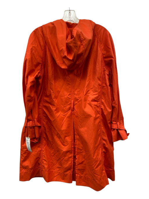 Moncler Size 5 Hot Orange Cotton Blend Solid Hooded Zip & Snap Closure Jacket Hot Orange / 5