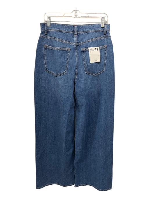 Reformation Size 27 Medium Wash Cotton Denim Mid Rise Wide Leg Jeans Medium Wash / 27