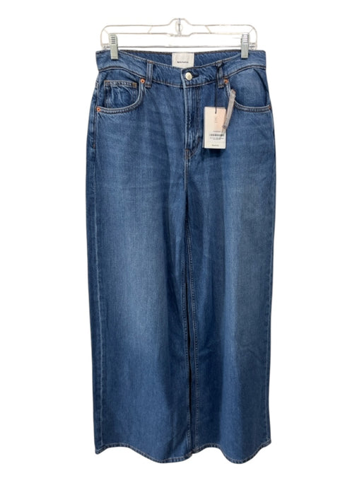 Reformation Size 27 Medium Wash Cotton Denim Mid Rise Wide Leg Jeans Medium Wash / 27