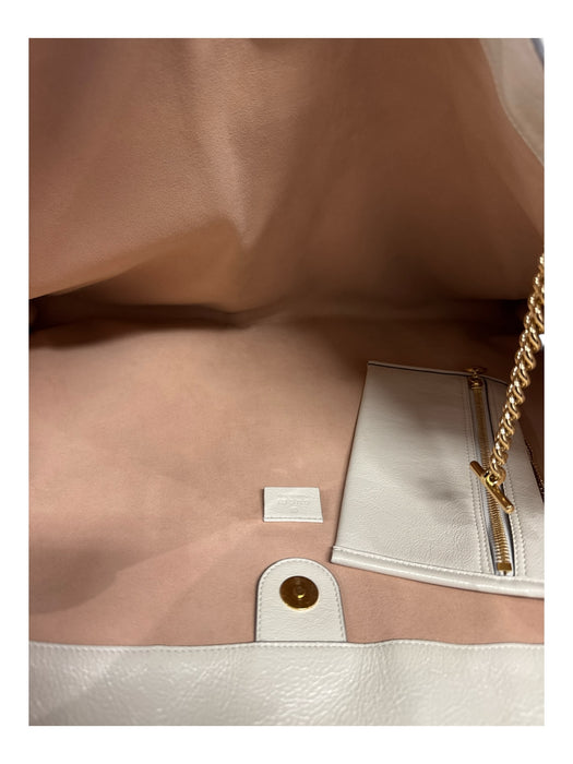 Gucci White, Red, Navy Blue Patent Leather Web Stripe Tote Shoulder Chain Bag White, Red, Navy Blue / XL