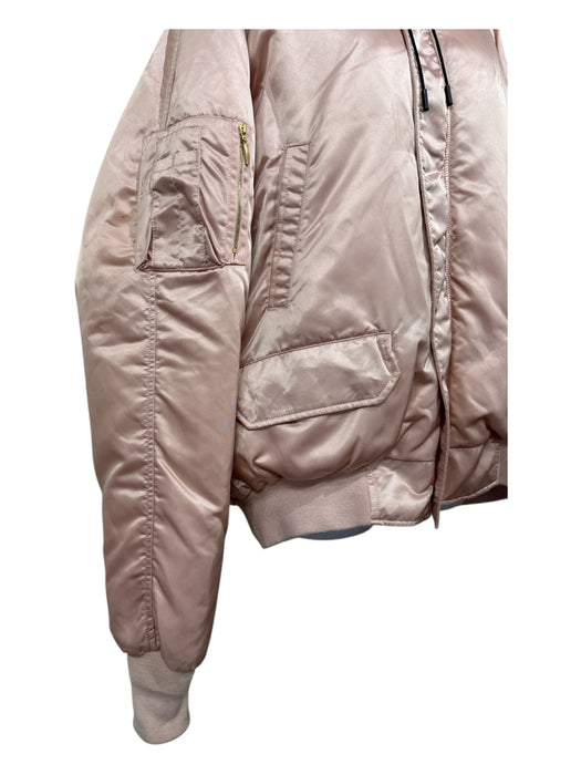 Canada Goose Size XL Peach Pink Nylon Goose Down Zip Coyote fur Puffer Coat Peach Pink / XL