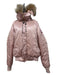 Canada Goose Size XL Peach Pink Nylon Goose Down Zip Coyote fur Puffer Coat Peach Pink / XL
