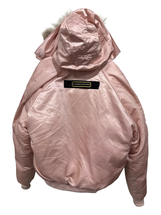 Canada Goose Size XL Peach Pink Nylon Goose Down Zip Coyote fur Puffer Coat Peach Pink / XL