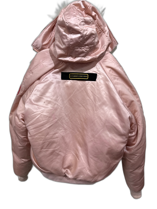 Canada Goose Size XL Peach Pink Nylon Goose Down Zip Coyote fur Puffer Coat Peach Pink / XL