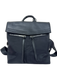 Botkier Black Nylon & Leather Zip Pockets Flap Backpack Bag Black / S