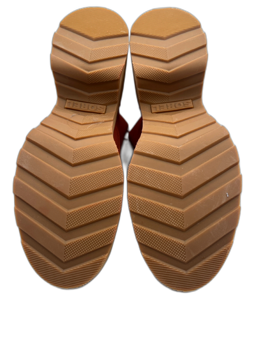 Sorel Shoe Size 10 Orange & Tan Leather lace up Platform Hiking Boots Orange & Tan / 10