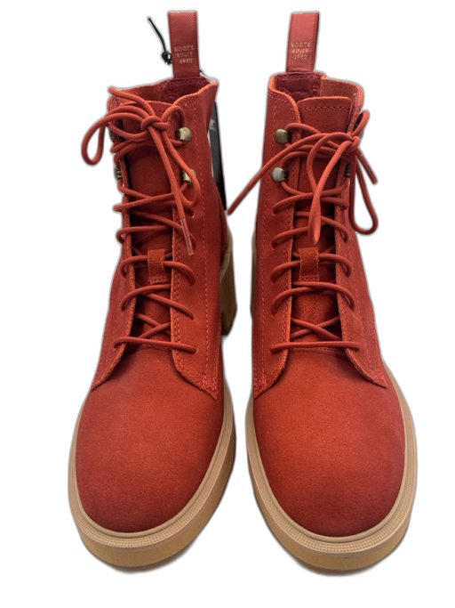 Sorel Shoe Size 10 Orange & Tan Leather lace up Platform Hiking Boots Orange & Tan / 10