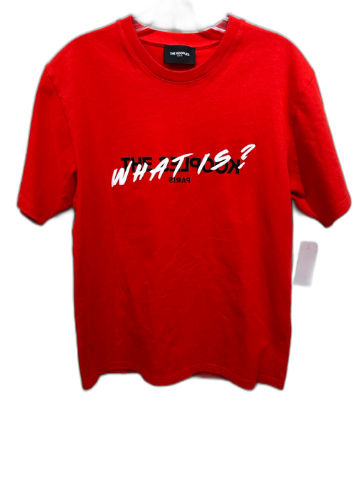 The Kooples Size M Red Cotton T shirt Crew Men's Short Sleeve Red / M