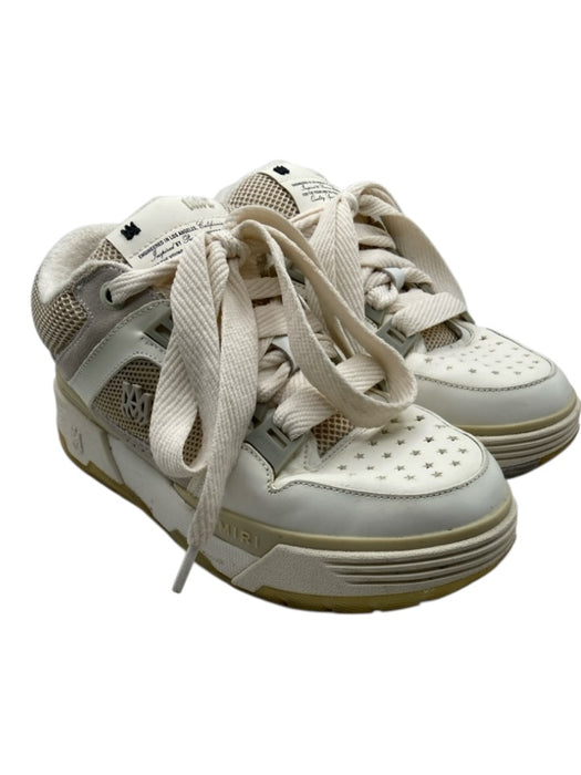 Amiri Shoe Size 9 White, Beige, Gray Leather & Synthetic Rubber Sole Sneakers White, Beige, Gray / 9
