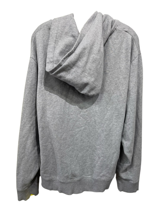 Helmut Lang Size XL Gray & Multi-Color Cotton Zip Up Logo Hoodie Men's Sweater Gray & Multi-Color / XL