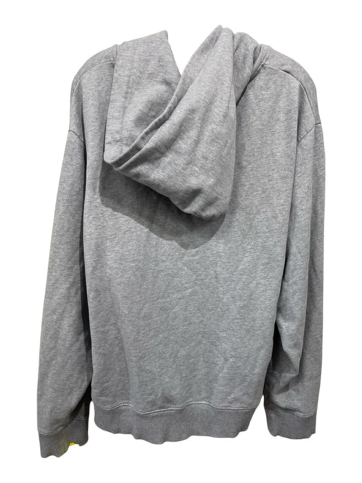 Helmut Lang Size XL Gray & Multi-Color Cotton Zip Up Logo Hoodie Men's Sweater Gray & Multi-Color / XL