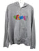 Helmut Lang Size XL Gray & Multi-Color Cotton Zip Up Logo Hoodie Men's Sweater Gray & Multi-Color / XL