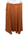 Vince Size 6 Orange Cotton Blend Textured Side Zip Paneled Midi Skirt Orange / 6