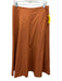 Vince Size 6 Orange Cotton Blend Textured Side Zip Paneled Midi Skirt Orange / 6