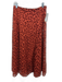 Vince Size 6 Rust Red Cotton Eyelet Abstract Back Zip Midi Skirt Rust Red / 6