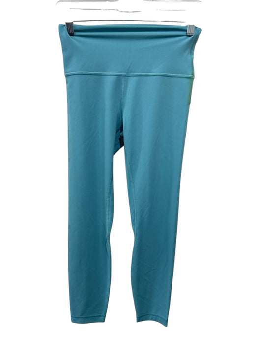 Lululemon Size 6 Aqua Blue Nylon Blend Elastic Waistband Athletic Leggings Aqua Blue / 6
