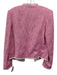 L'agence Size 8 Pink, White & Gold Cotton Blend Metallic Thread Knit Jacket Pink, White & Gold / 8