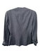 Armani Collezioni Size 4 Gray & Black Wool Blend Asymmetric Button Front Jacket Gray & Black / 4