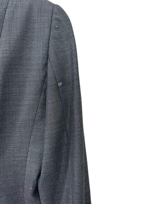 Armani Collezioni Size 4 Gray & Black Wool Blend Asymmetric Button Front Jacket Gray & Black / 4