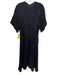 Vince Size M Navy Blue Polyester Blend Scrunched Short Sleeve V Neck Dress Navy Blue / M