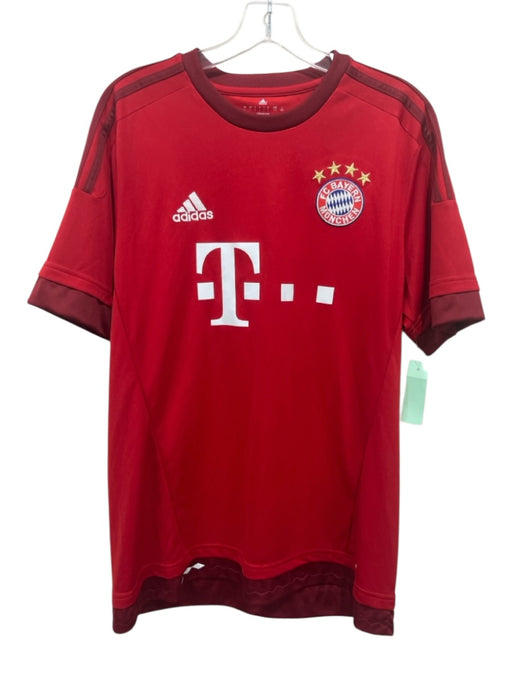 Adidas NWT Size L Red Synthetic Solid Athletic Men's Short Sleeve Red / L