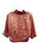 Emily McCarthy Size M Pink & Gold Linen Shimmer Puff Sleeve Elastic Trim Top Pink & Gold / M