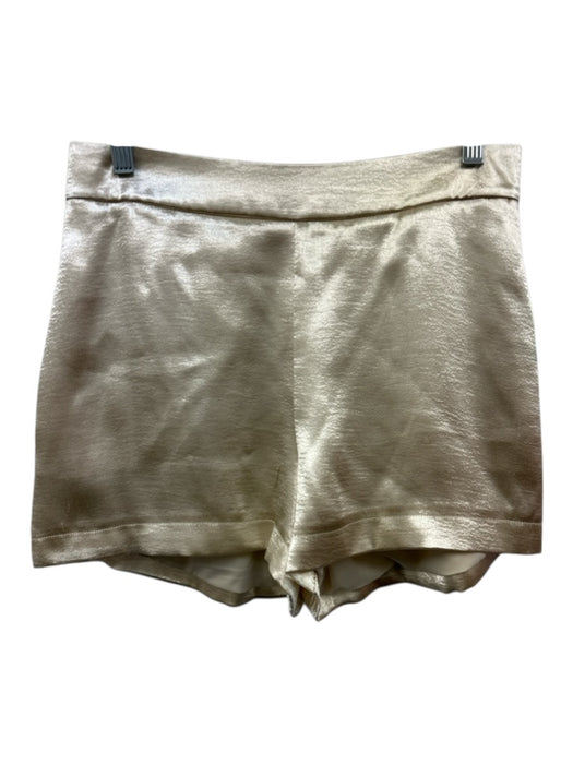 S'edge Size S Pale Gold Polyester Fringe trim V Neck Cap Sleeve Short Set Pale Gold / S