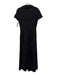 Maeve Size 4 Black Viscose Blend Surplice Short Sleeve Wide Leg Dress Black / 4