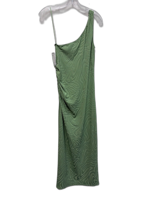 Seafolly Size S Sage green Nylon Blend Abstract One Shoulder Midi Dress Sage green / S