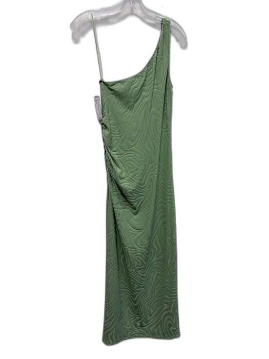 Seafolly Size S Sage green Nylon Blend Abstract One Shoulder Midi Dress Sage green / S