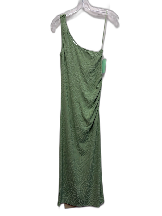 Seafolly Size S Sage green Nylon Blend Abstract One Shoulder Midi Dress Sage green / S